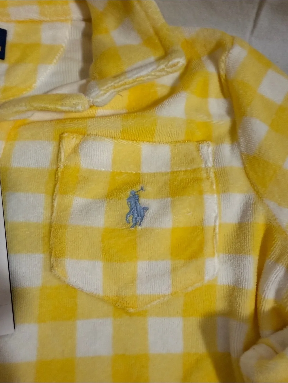 Ralph Lauren Yellow & White Gingham Polo Short Set